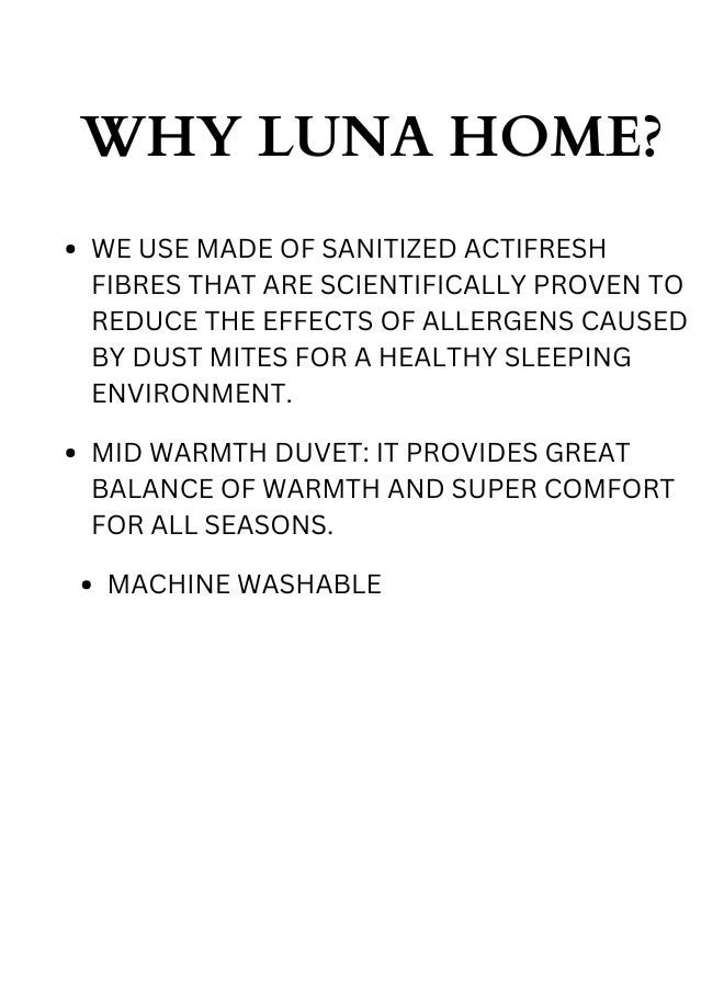 لونا هوم طقم آمن ولطيف، لحاف واحد ناعم بحجم كينج (220*240 سم) مع وسادتين (50*75 سم) معبأ بتفريغ الهواء - Image 3